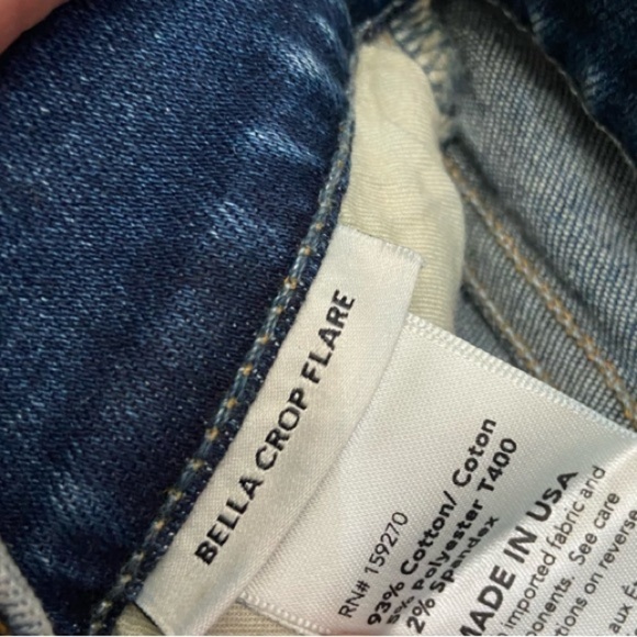 Le Jean Bella Mid-rise Crop Kick Flare Jeans 24 Distressed revolve 28834 - Picture 9 of 11